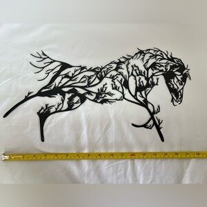 Black Metal Horse Wall Art